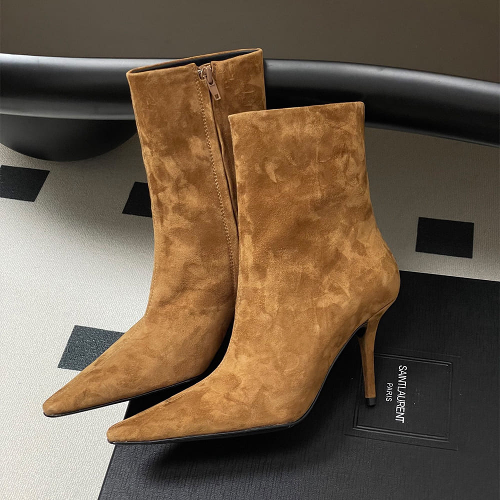 Ashley Booties in Smooth Leather