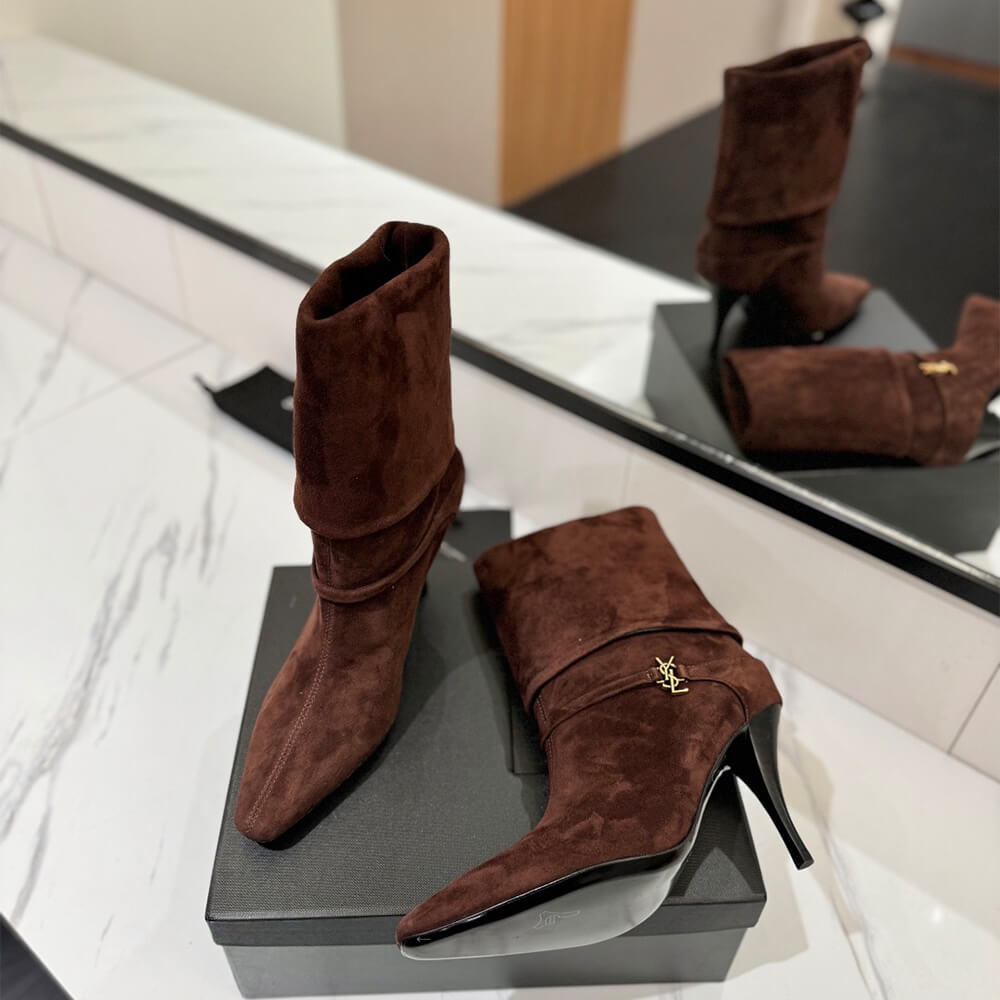 Niki Booties in Suede