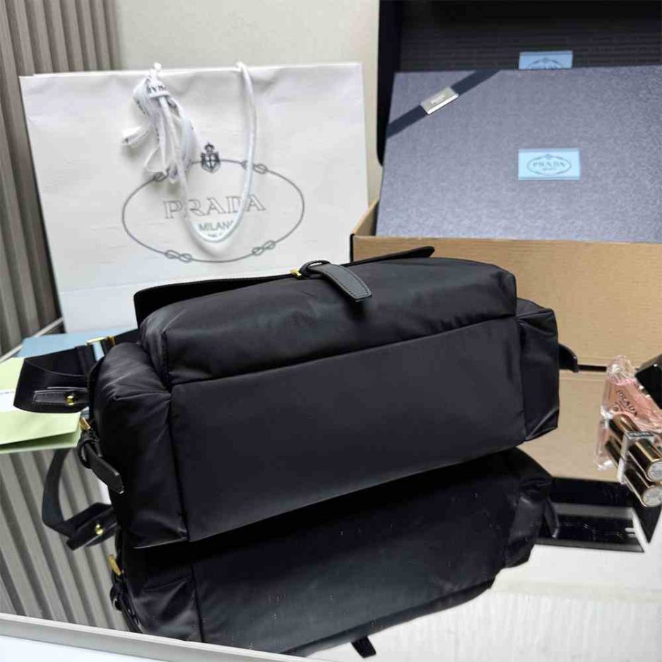 Explore Large Re-Nylon Shoulder Bag with Flap