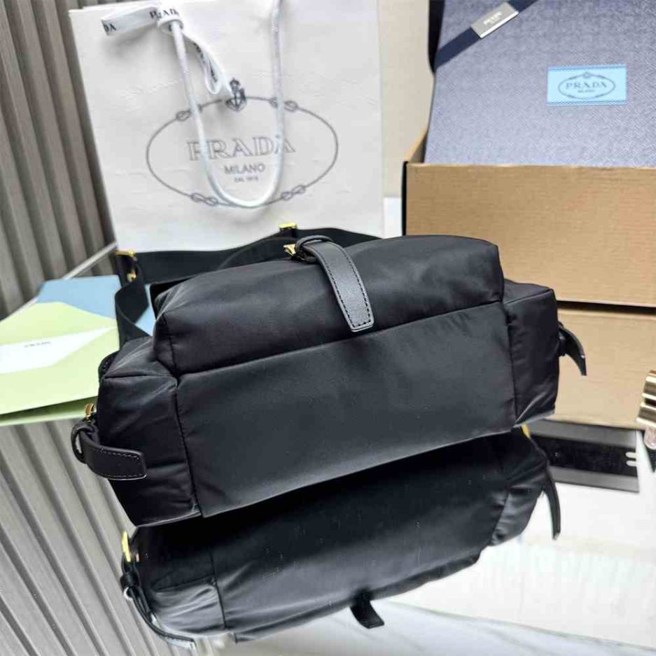 Explore Medium Re-Nylon Shoulder Bag with Flap