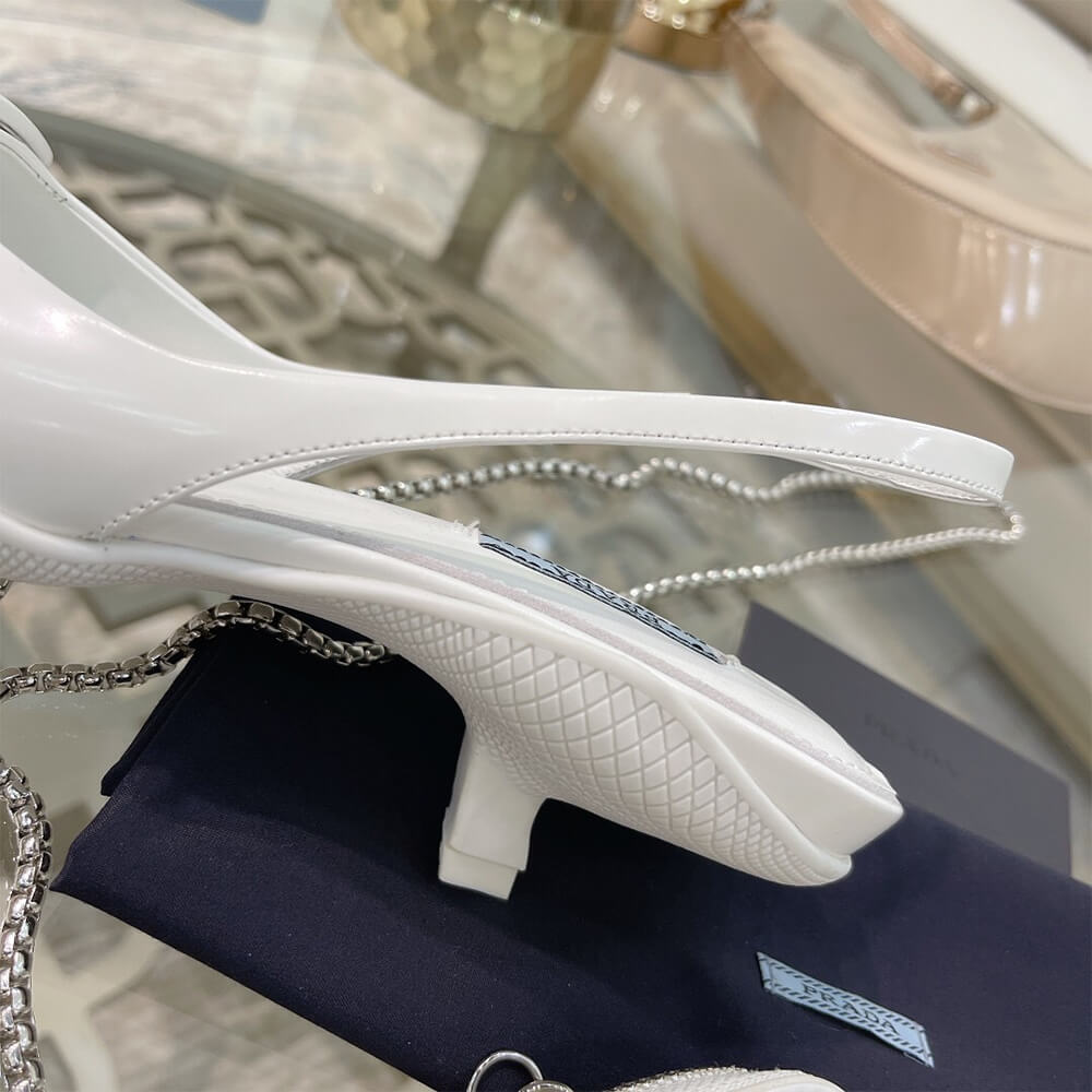 Brushed Leather Slingback Pumps