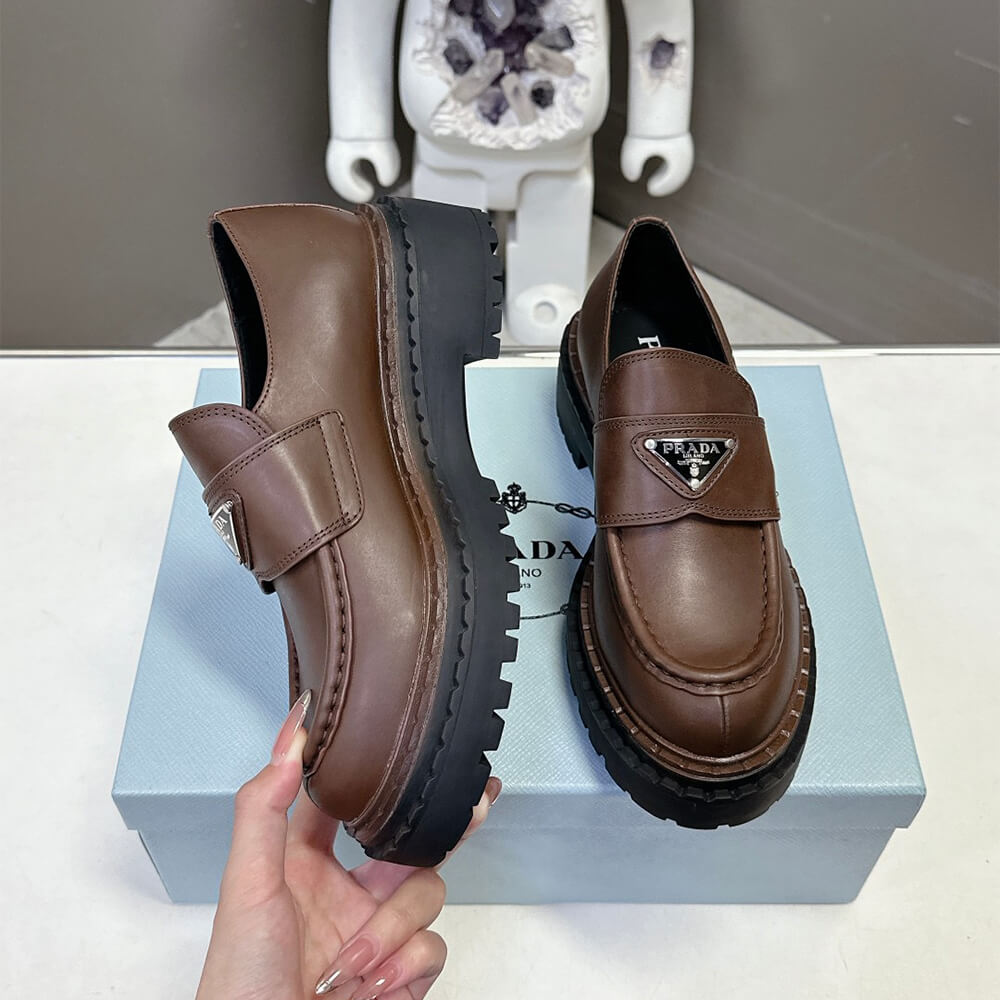 Double Chocolate Leather Loafers