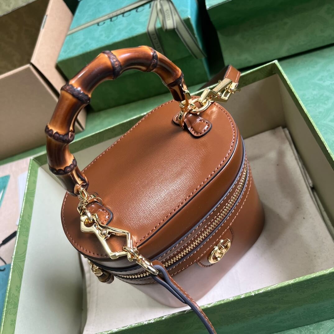 Mini bamboo shoulder bag