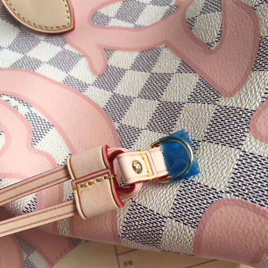 N41050 Neverfull MM Shoulder Bag Damier Azur Canvas