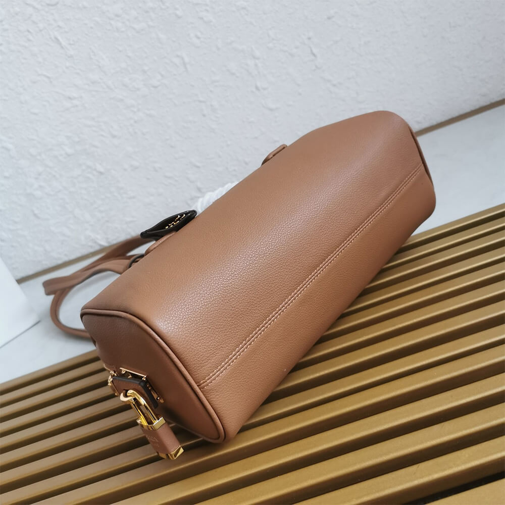 Medium Leather Top-Handle Bag with Padlock