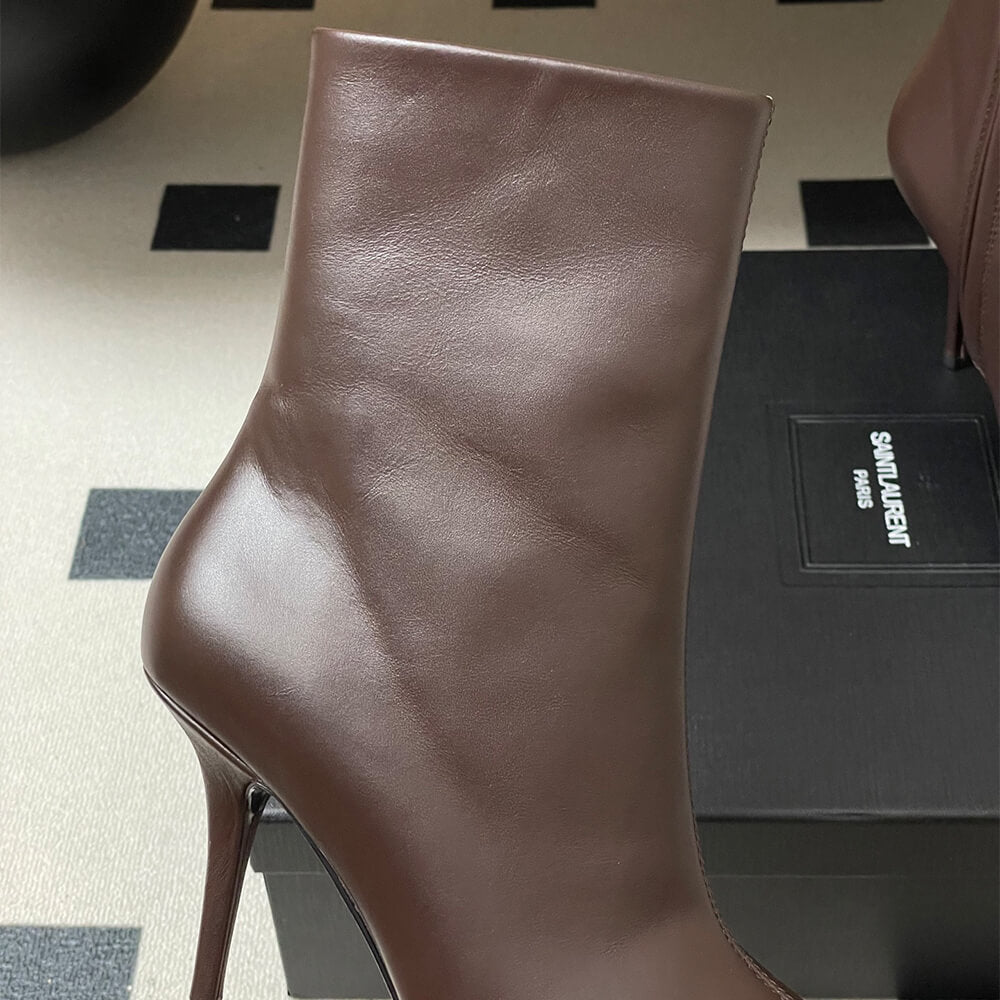 Ashley Booties in Smooth Leather