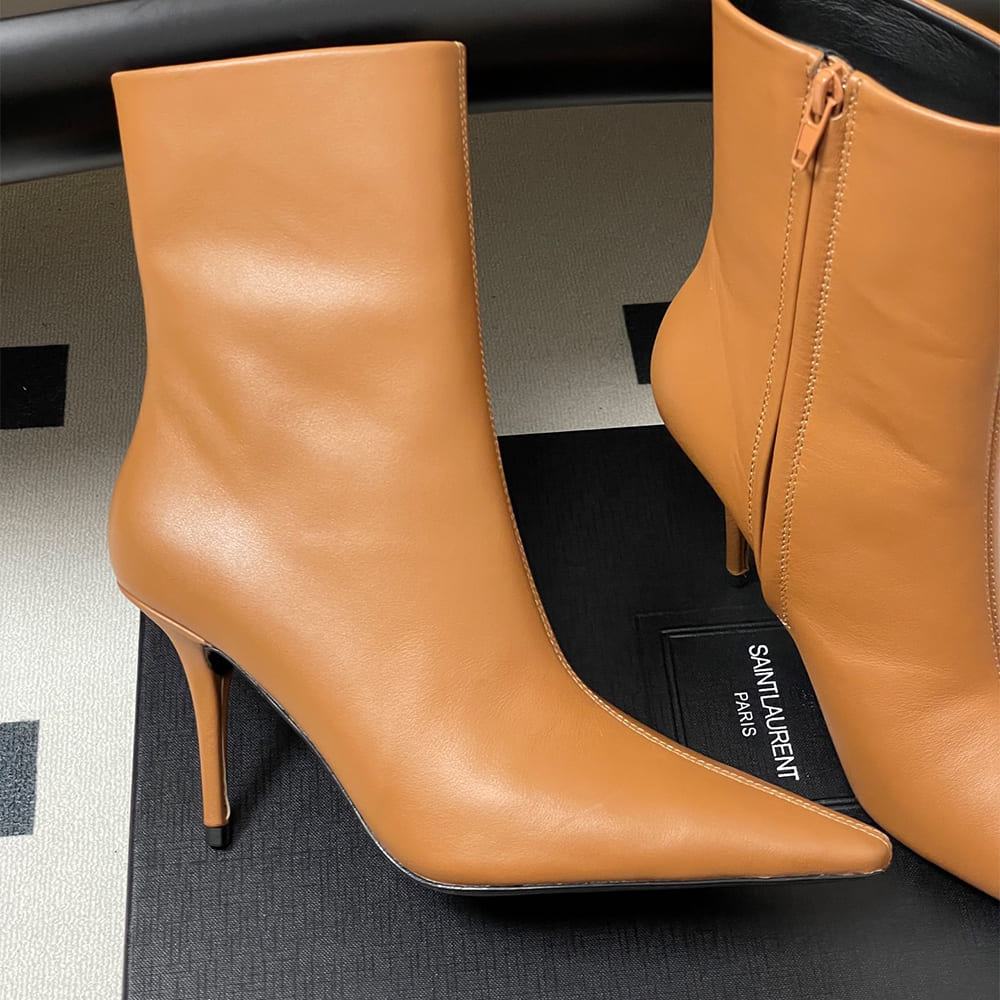 Ashley Booties in Smooth Leather