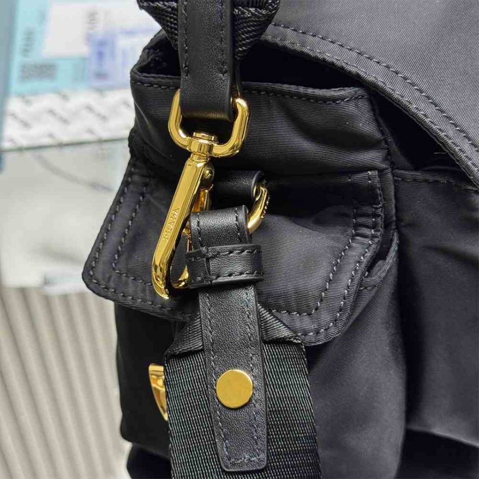 Explore Medium Re-Nylon Shoulder Bag with Flap