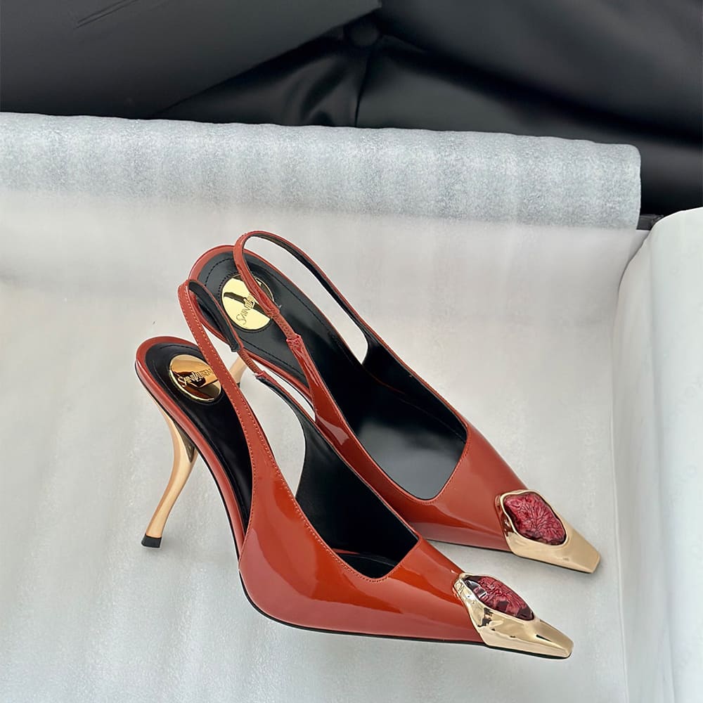 Loulou Slingback Pumps in Patent Leather
