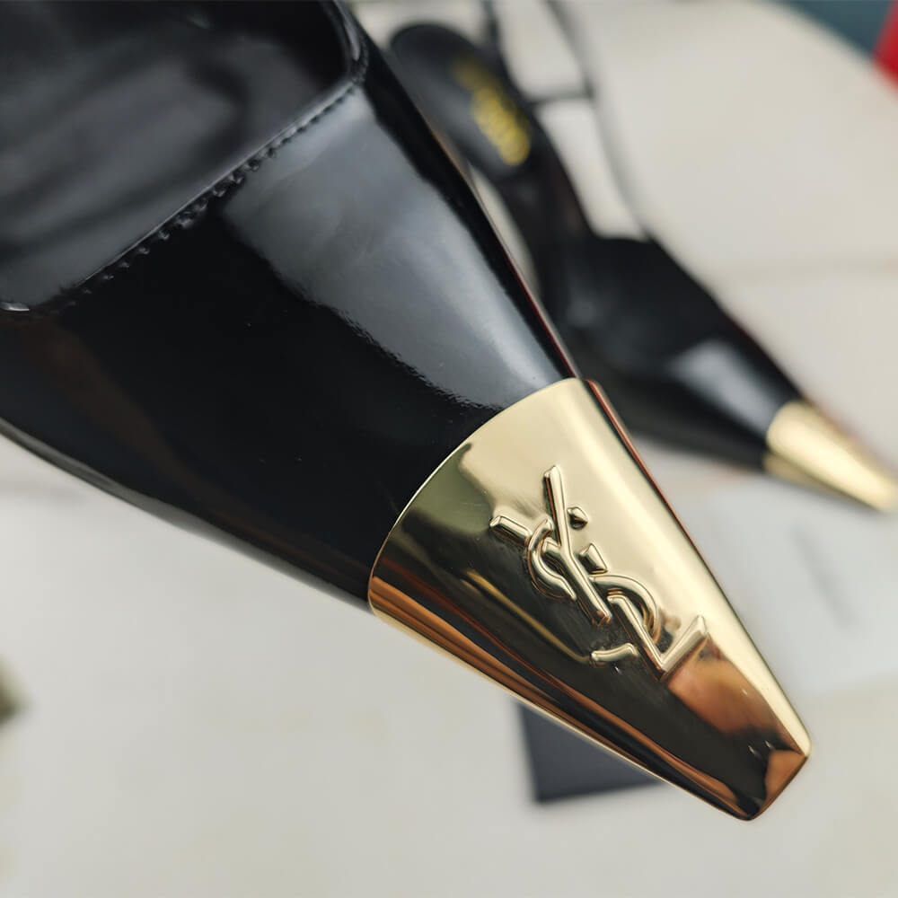 Jeanne Slingback Pumps in Patent Leather