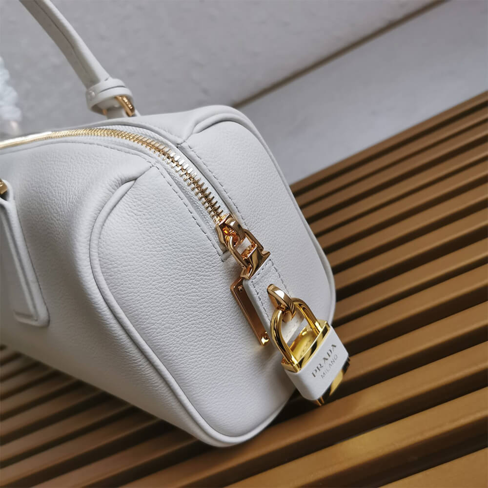 Medium Leather Top-Handle Bag with Padlock