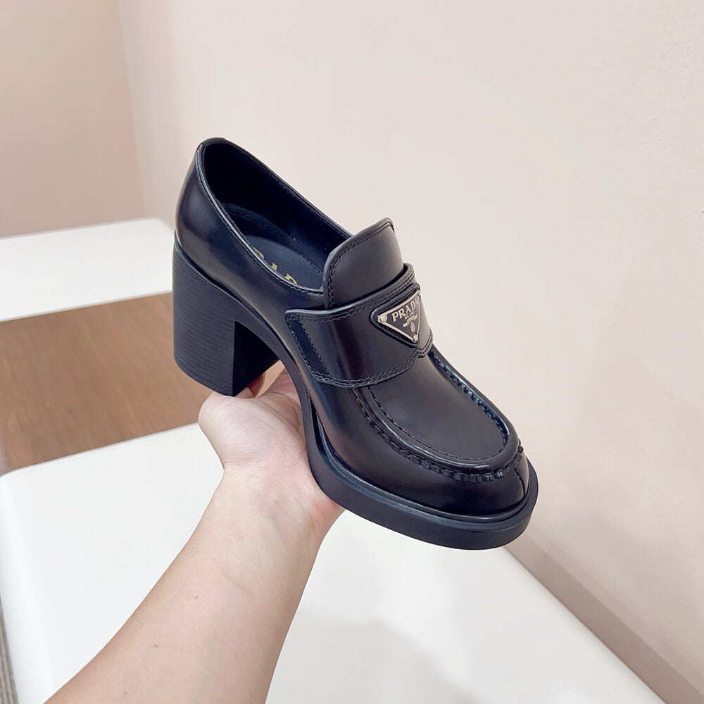 Brushed Leather Loafers