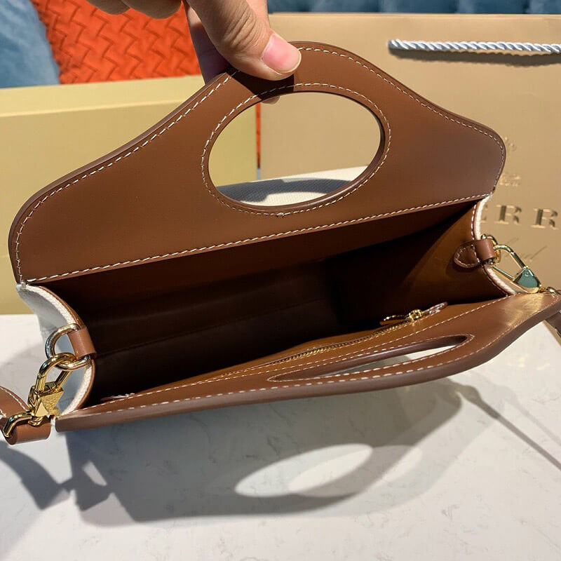 Pocket Medium Leather-Trimmed Canvas Tote