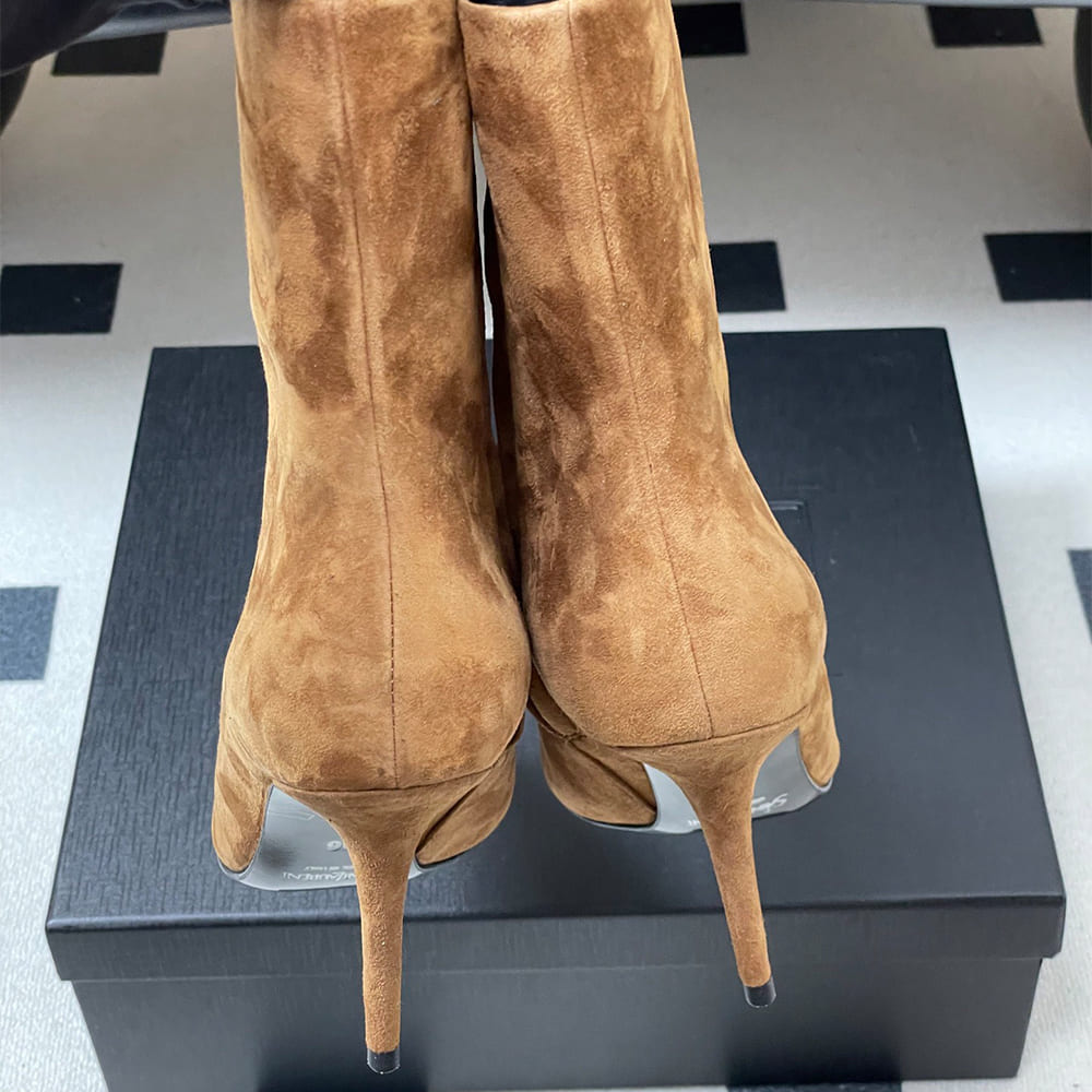 Ashley Booties in Smooth Leather