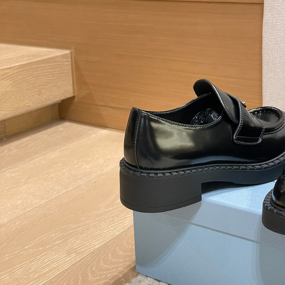 Chocolate Brushed Leather Loafers