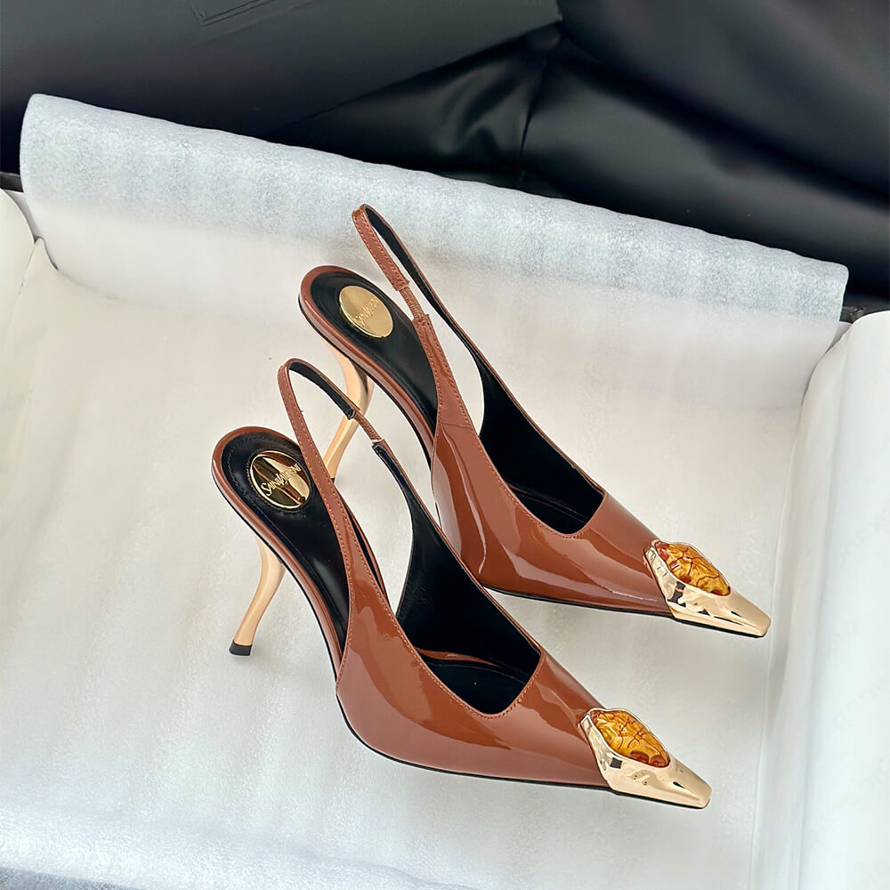 Loulou Slingback Pumps in Patent Leather