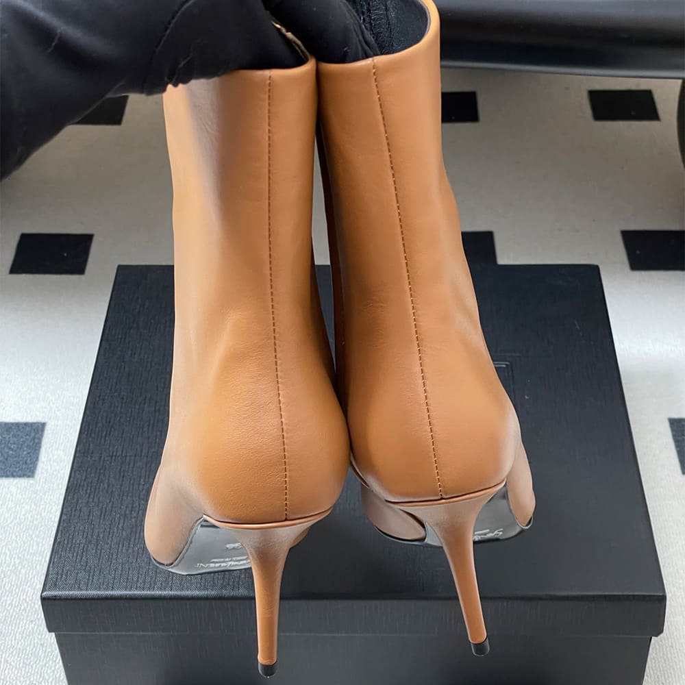 Ashley Booties in Smooth Leather