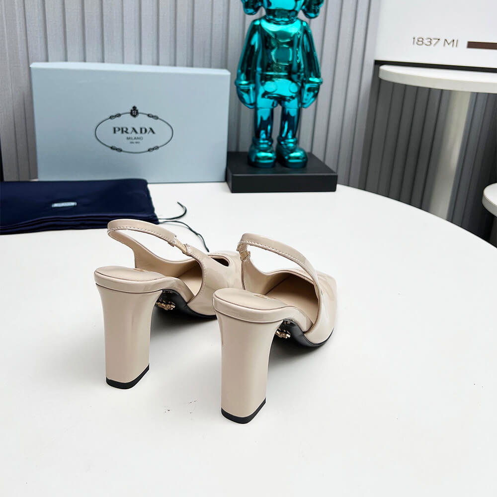 Patent Leather Slingback Pumps 85 Mm