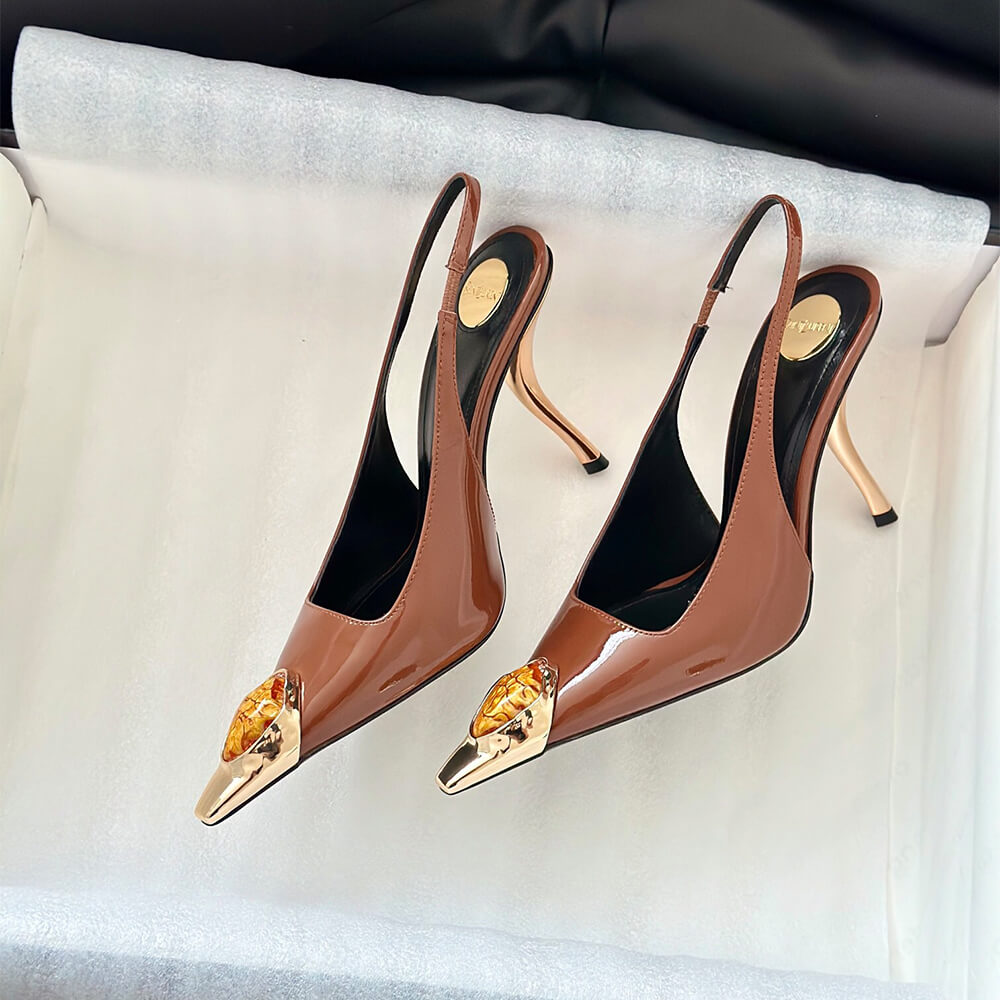 Loulou Slingback Pumps in Patent Leather