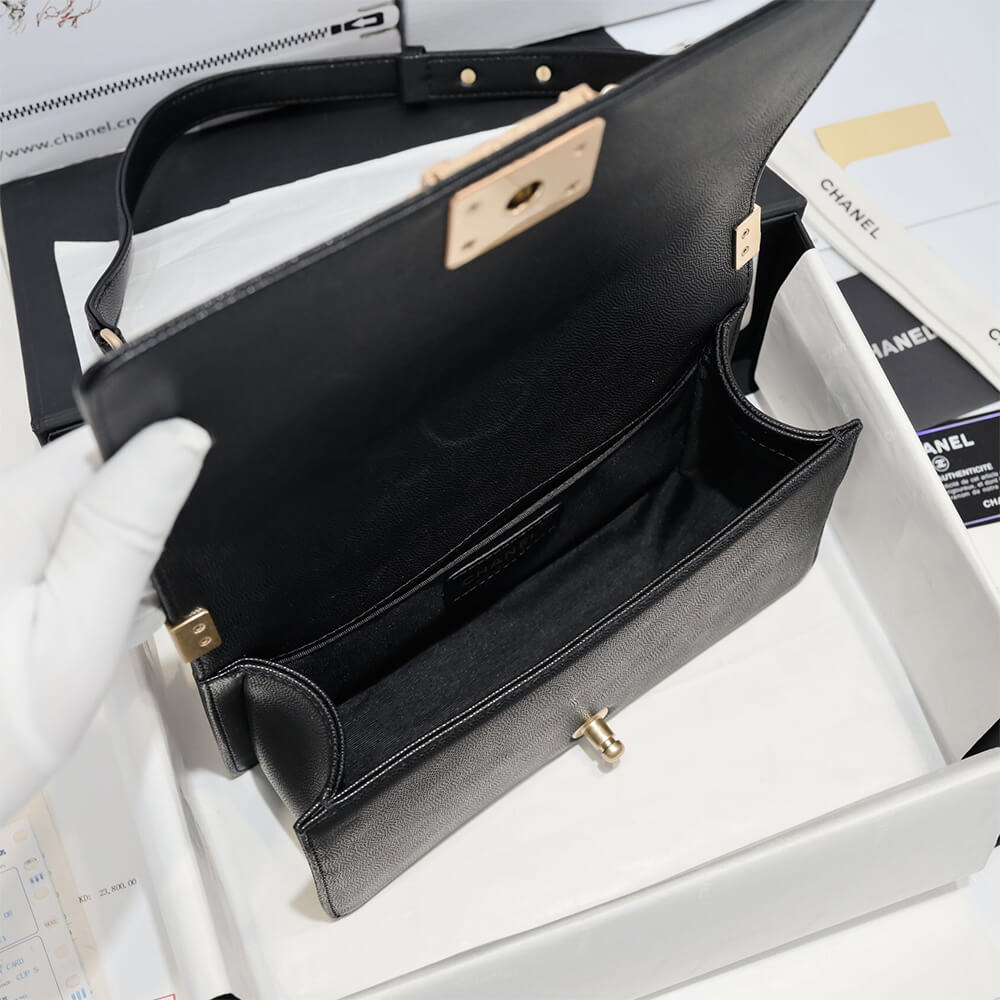 Chevron Caviar Boy Handbag