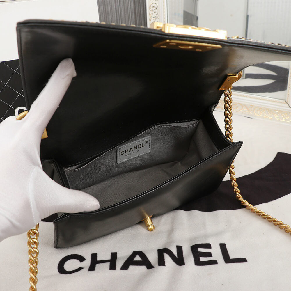 Top Handle Chevron Boy Handbag