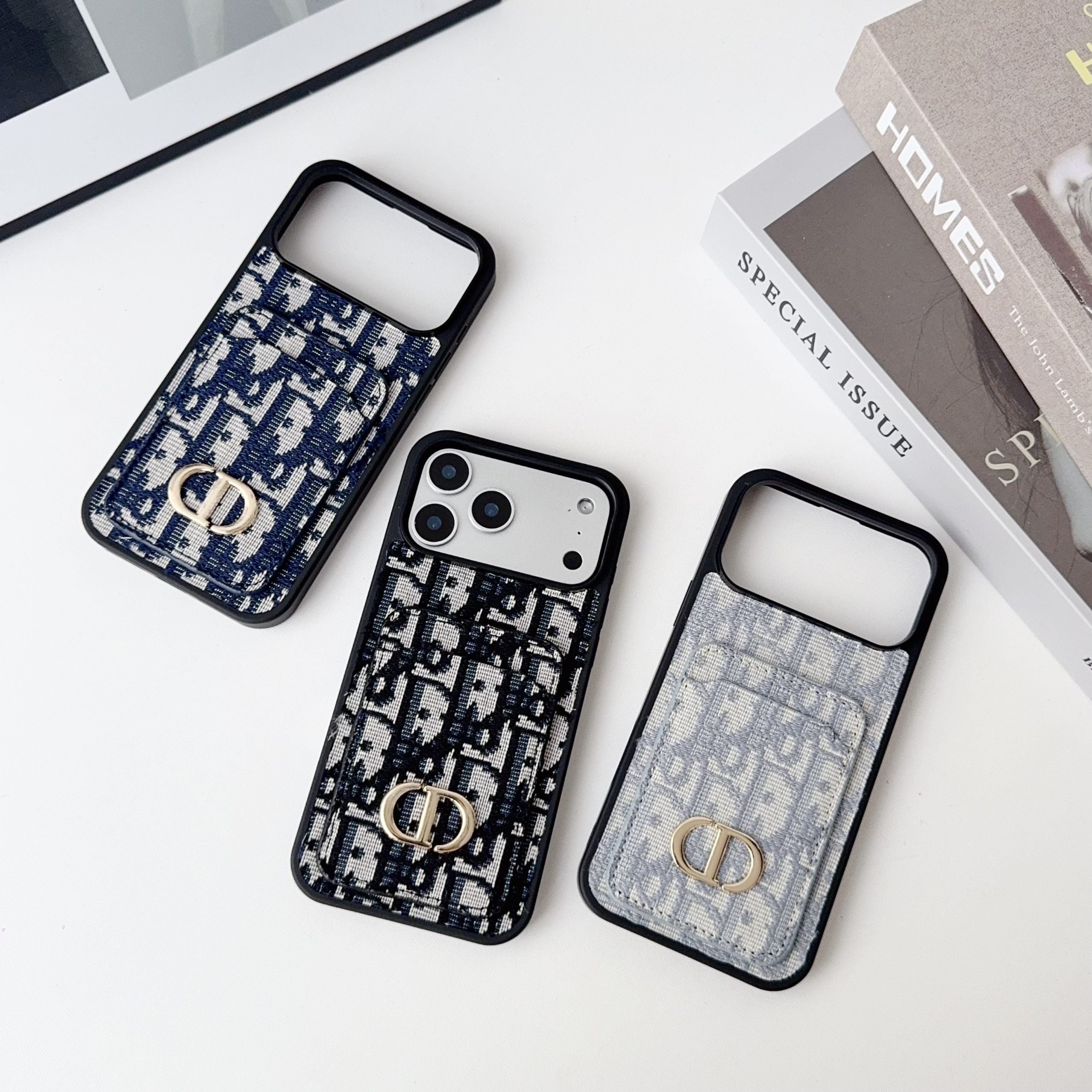 DR Handyhülle aus Stoff mit Kartenfach für iPhone 17 / Pro / Pro Max / Air 