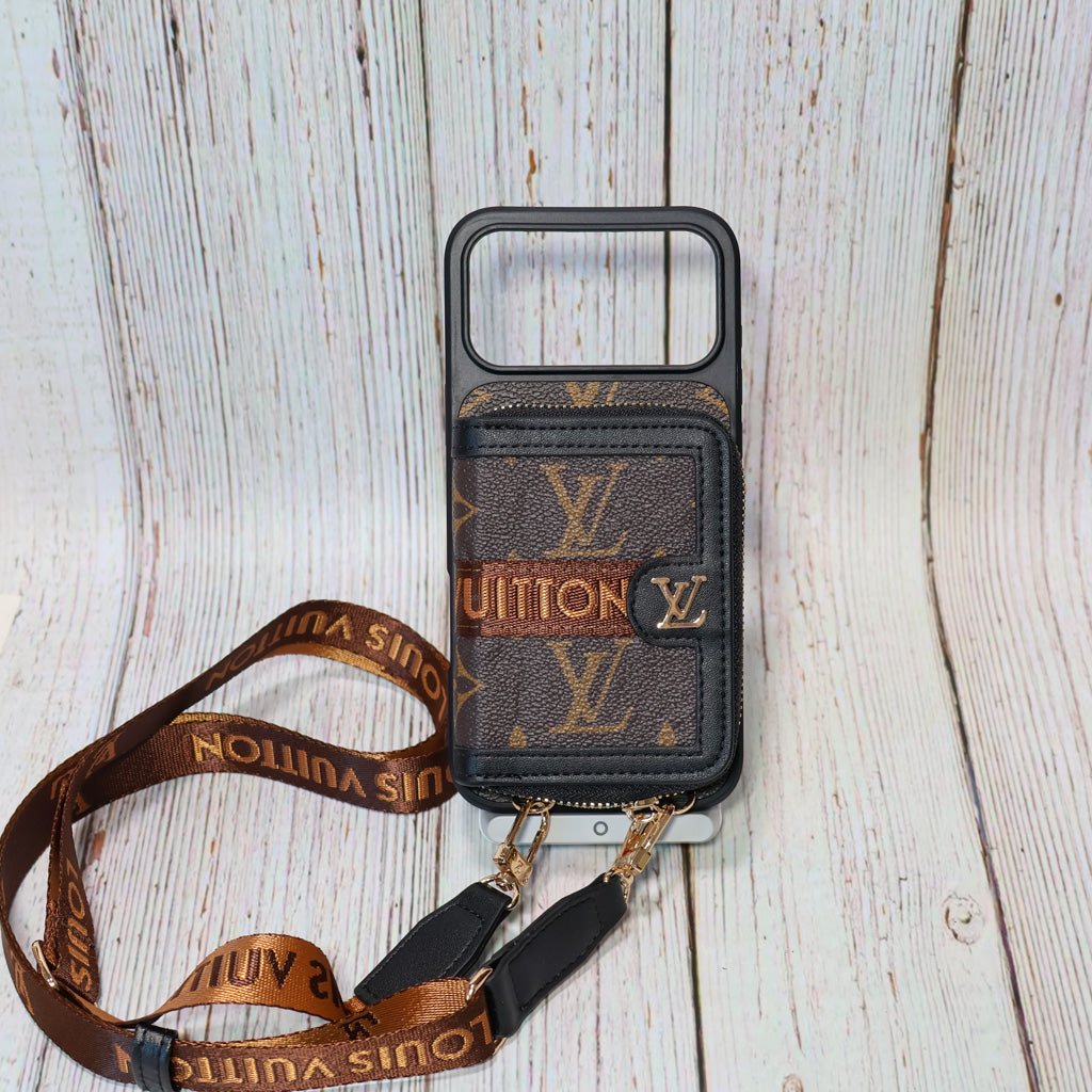 Designer-Umhängetasche von Louis Vuitton mit Reißverschluss für iPhone 17/Pro/Pro Max/Air 