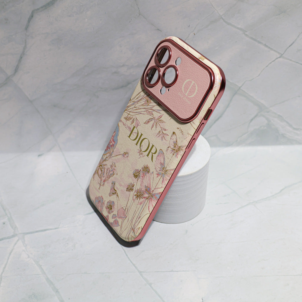 Dior Hülle im Blumen-Design für iPhone 13, 14, 15, 16 / Pro / Pro Max 