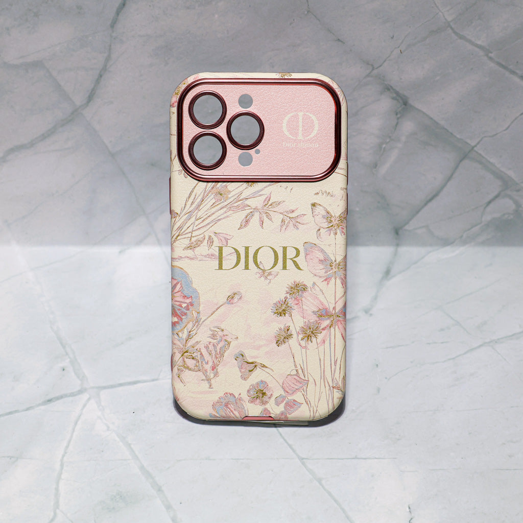 Dior Hülle im Blumen-Design für iPhone 13, 14, 15, 16 / Pro / Pro Max 