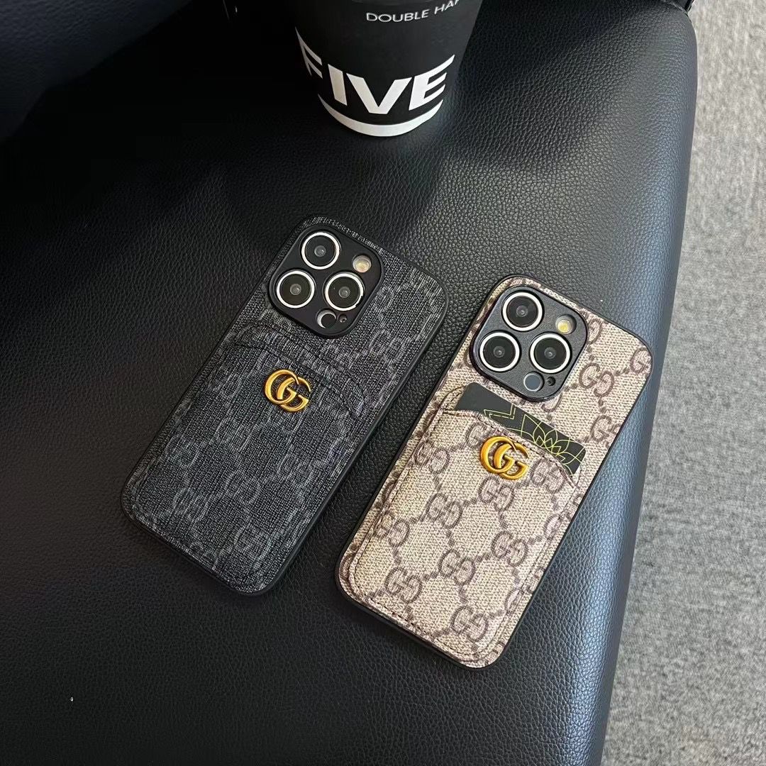 Gucci Handyhülle für iPhone 14 Pro Max, 12, 13, 14, 15 und 16 mit Kartenhalter 