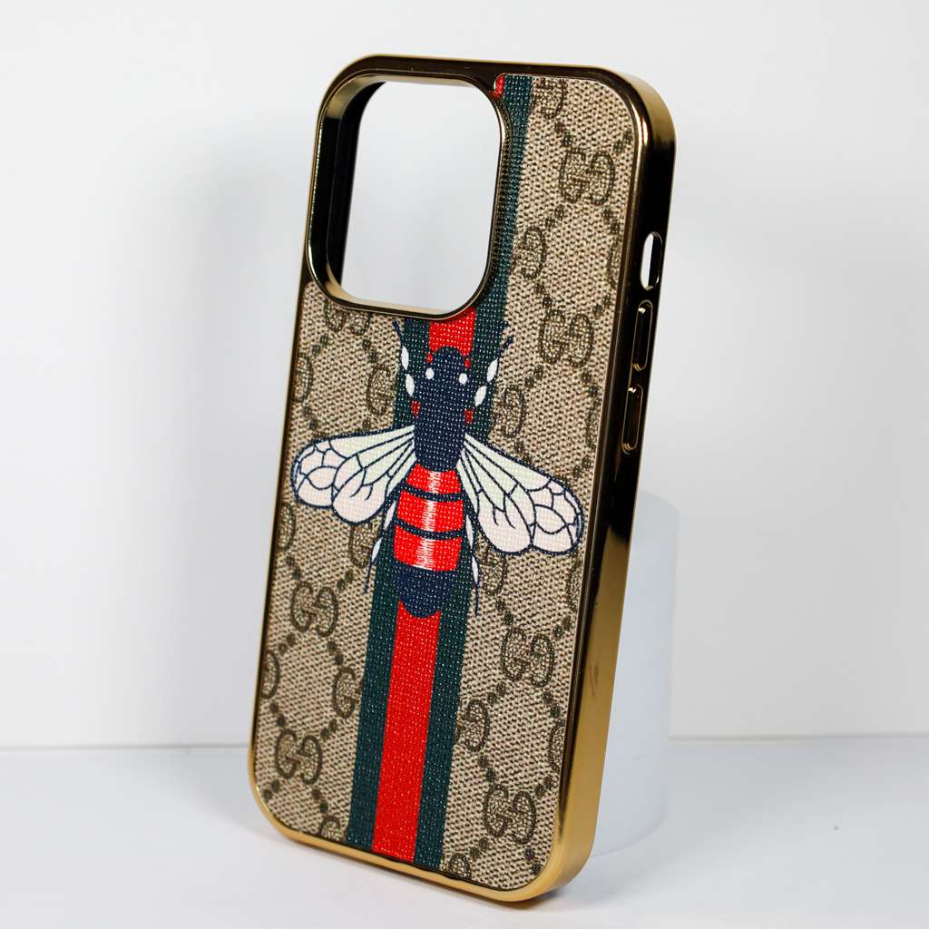 Luxuriöse Designer-Hülle mit Fliegenmuster und galvanisiertem Rahmen für iPhone 11, 12, 13, 14, 15 Pro Max Plus 