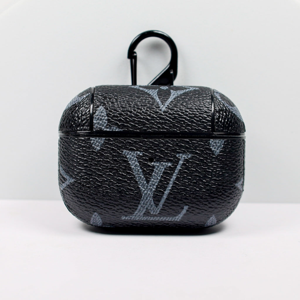 Designer AirPods 2-3-Pro Case Black LV Monogram