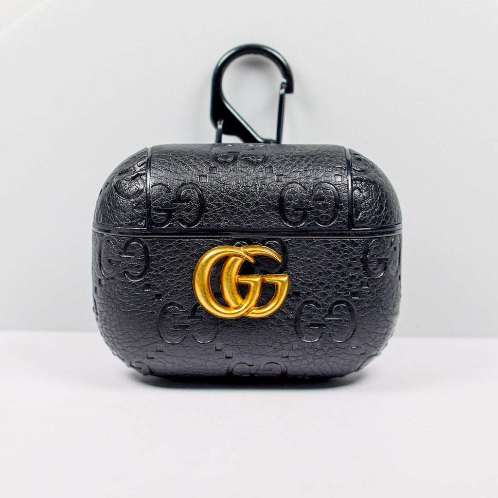 Designer AirPods 2-3-Pro Case GG Black