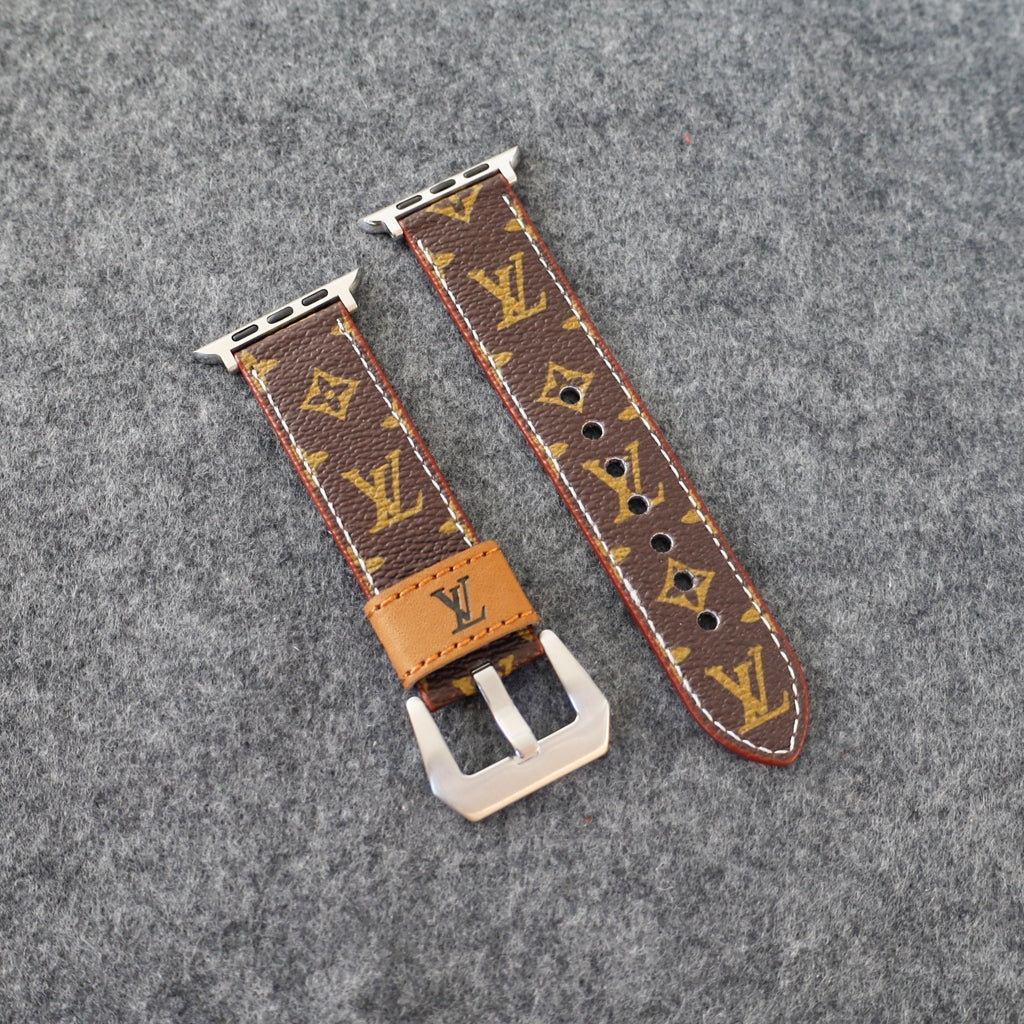 LV Apple Watch Band Brown Small Monogram