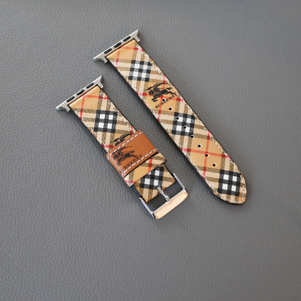 Luxury Burberry Apple Watch Band Criss Cross Design