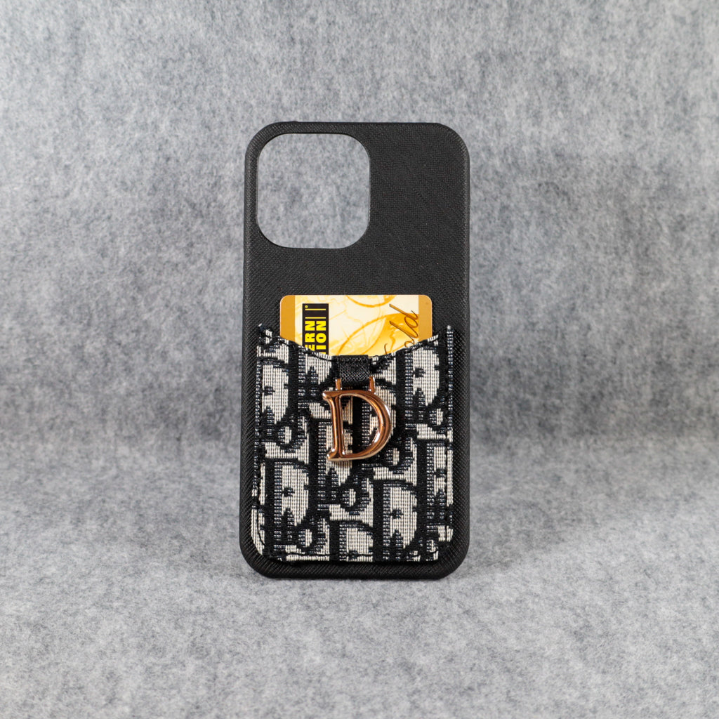 Christian Dior Handyhülle mit Kartenhalter für iPhone 12, 13, 14, 15 Pro Max 