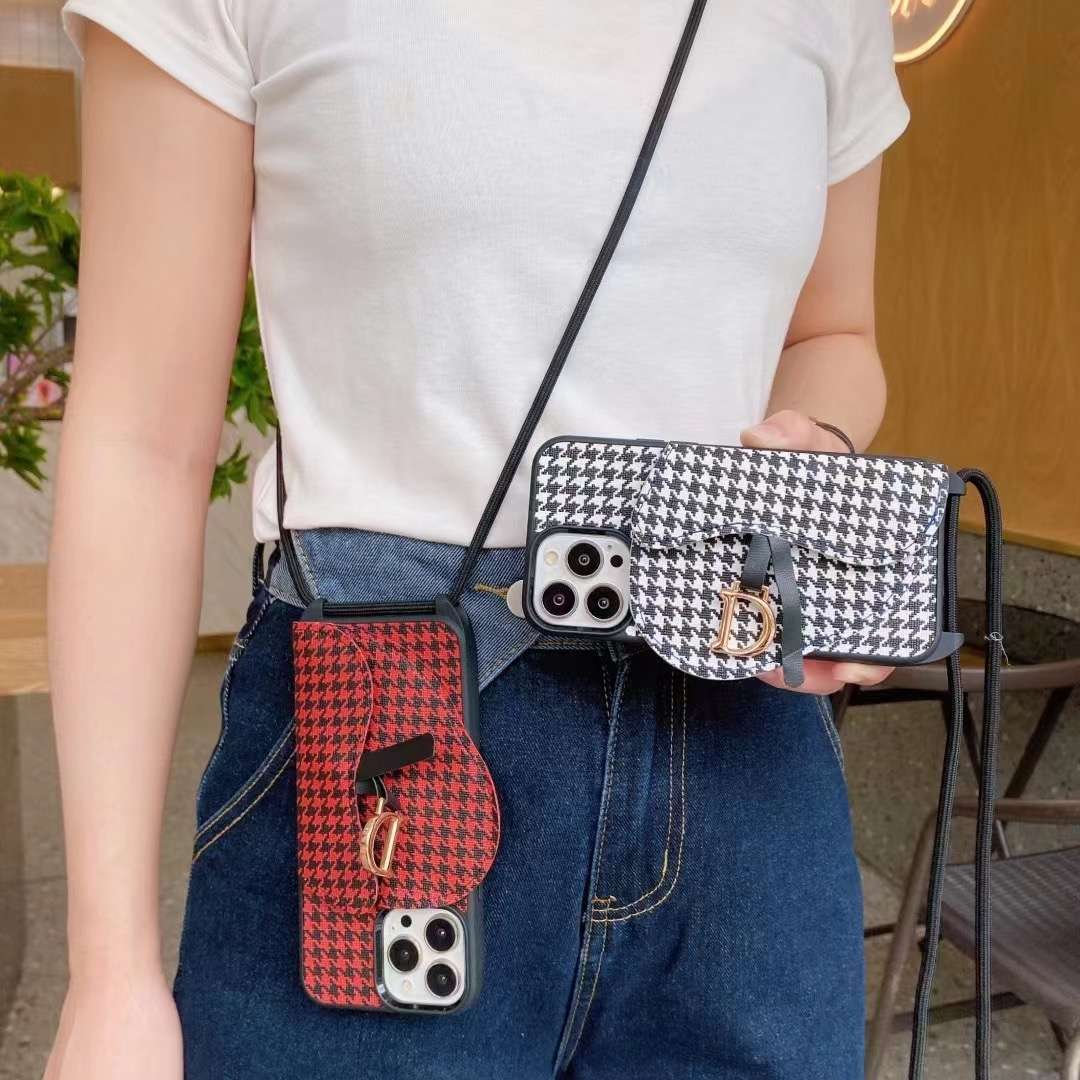 Luxuriöse Canvas-Umhängetasche für iPhone 11, 12, 13 Pro Max 