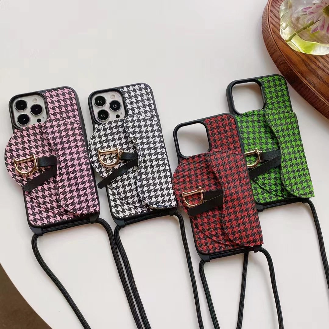 Luxuriöse Canvas-Umhängetasche für iPhone 11, 12, 13 Pro Max 