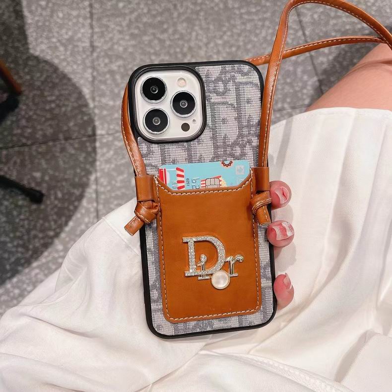 DR CrossBody Strass-Initialen-Hülle für iPhone 11, 12, 13 Pro Max 