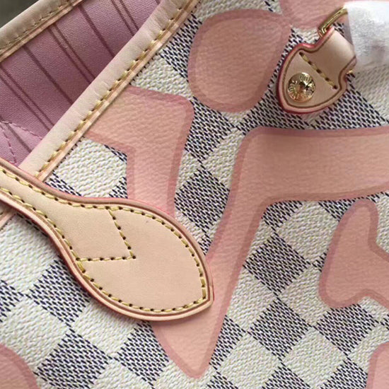 N41050 Neverfull MM Shoulder Bag Damier Azur Canvas