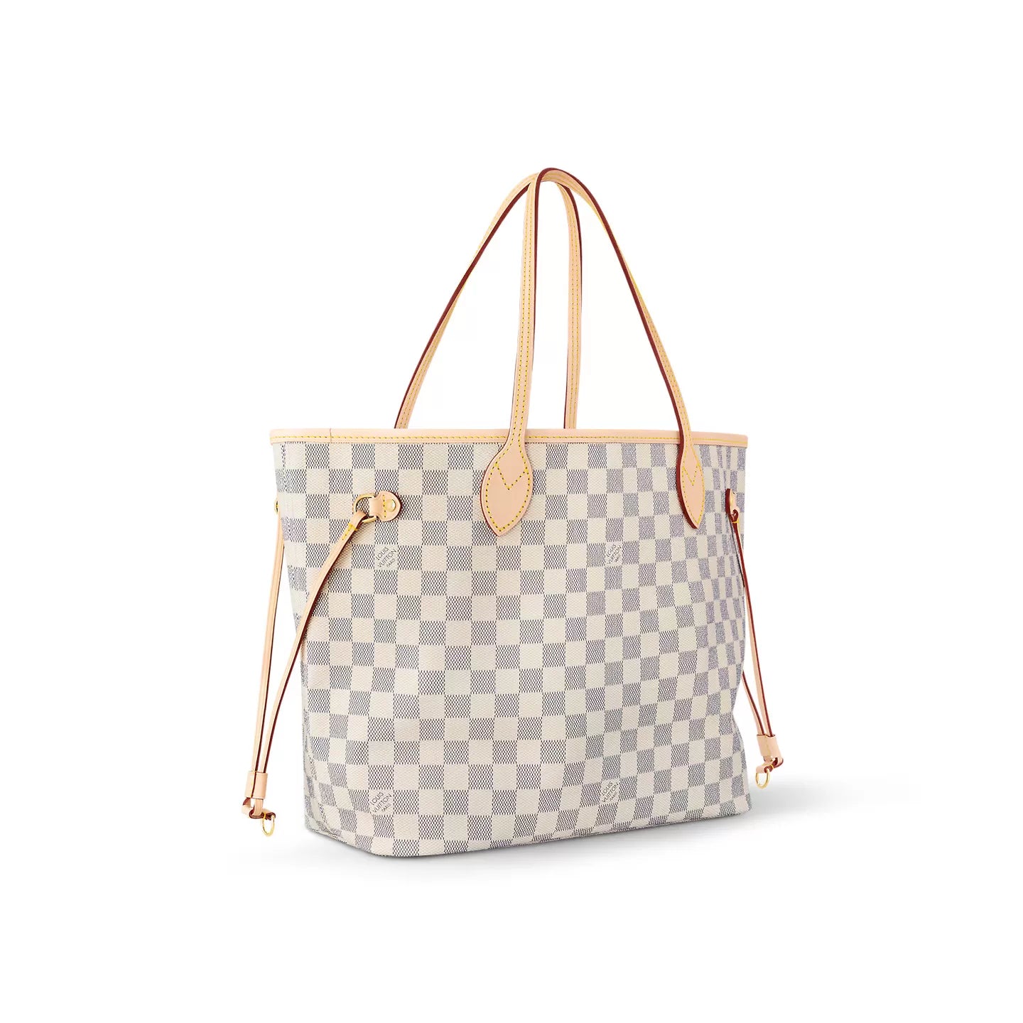 N40604 Neverfull MM Rose Ballerine Damier Azur Canvas