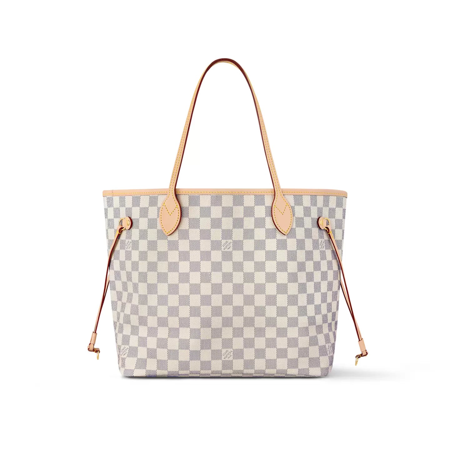 N40604 Neverfull MM Rose Ballerine Damier Azur Canvas