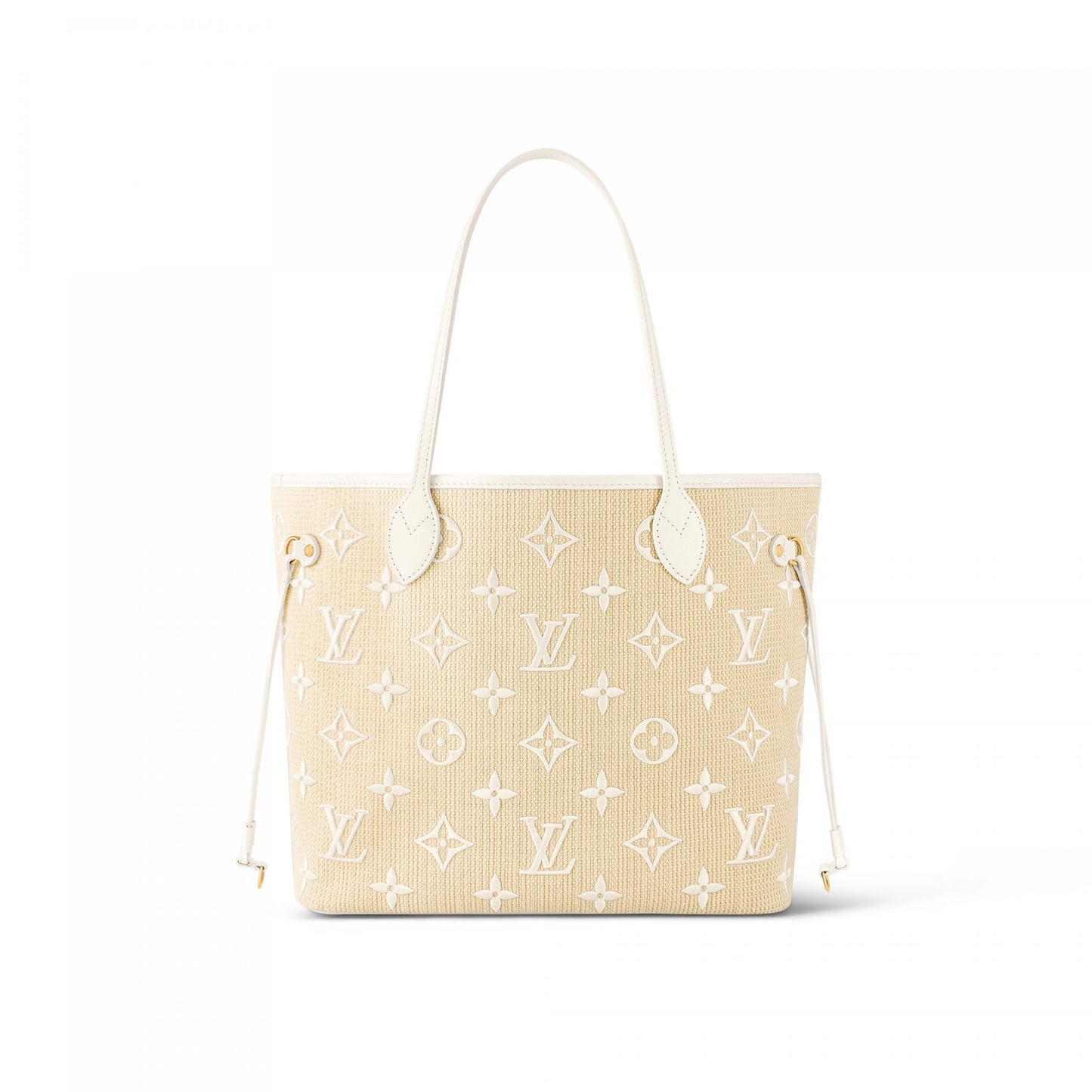 M22839 Neverfull MM Lotus Cotton White Beige