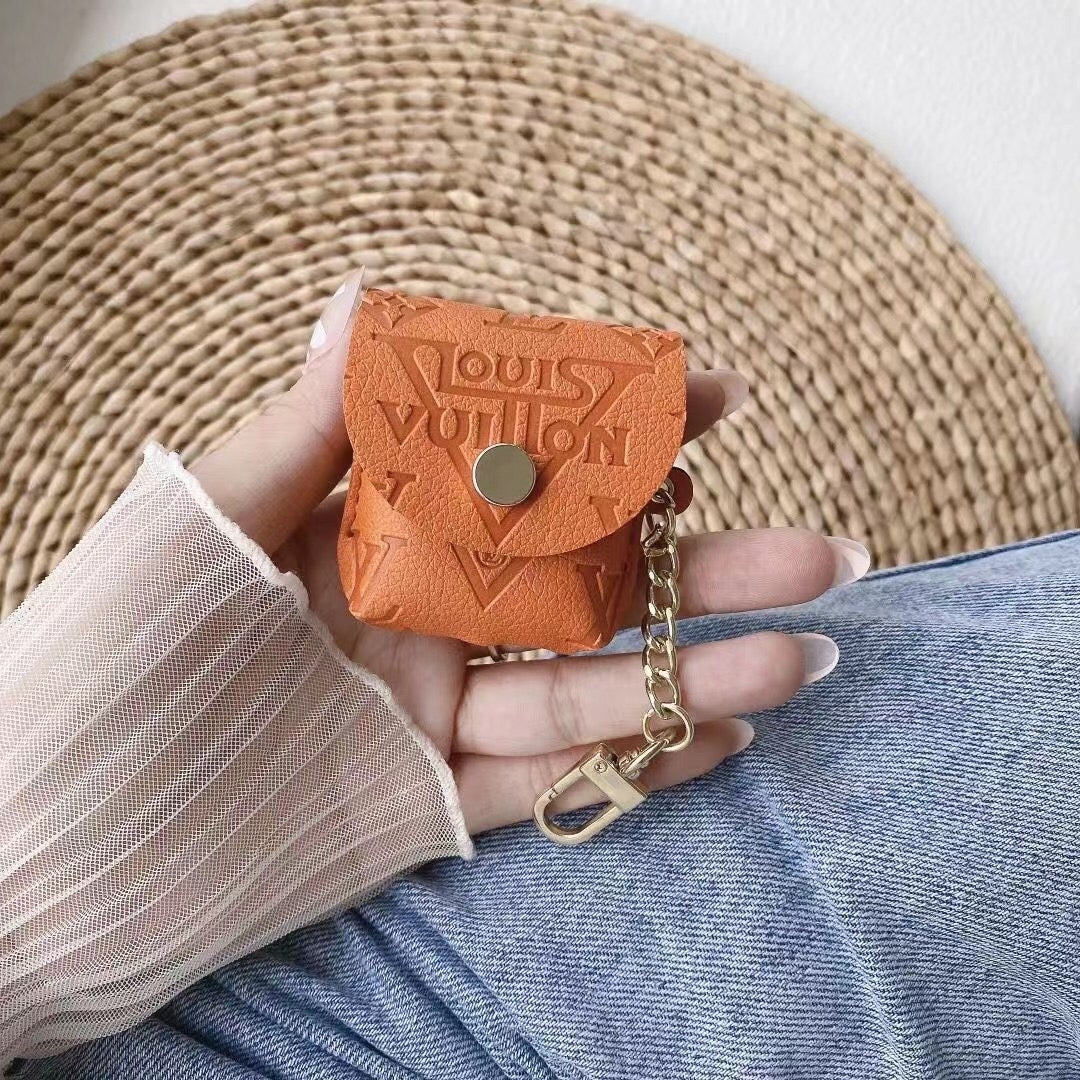 LV Leather AirPods Case Vintage Style for 2-3- Pro Generation